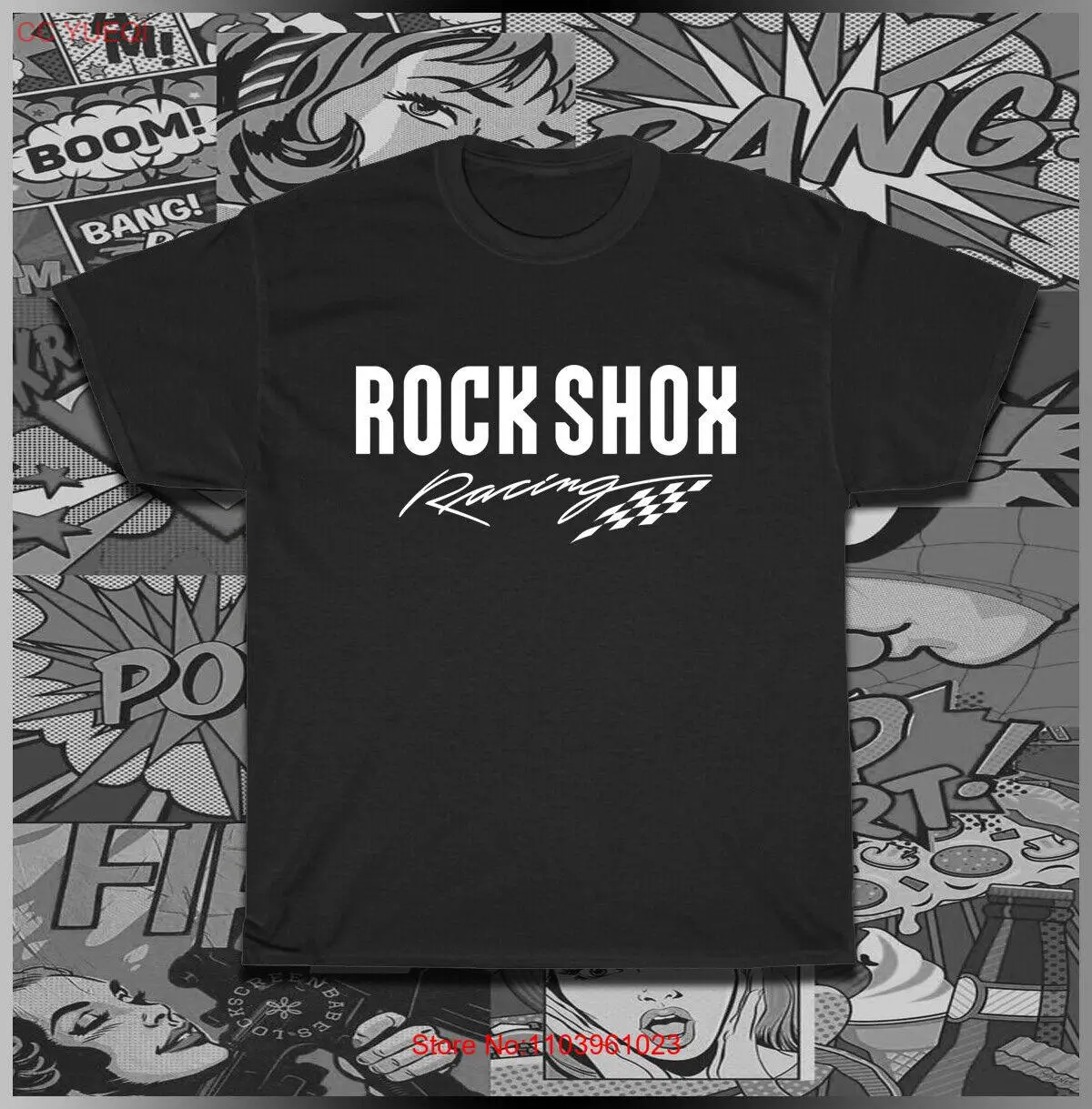 Новинка Мужская футболка для гонок Shock Rockshox MTB американский размер стандартная