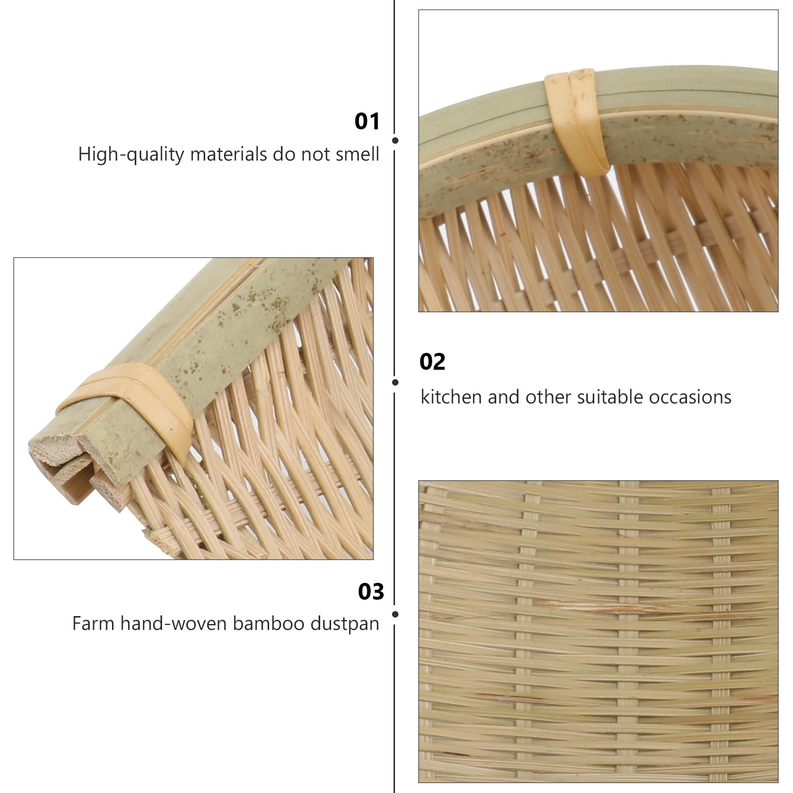 2 шт. круглая бамбуковая плетеная корзина ручной работы для пикника 14x14 см