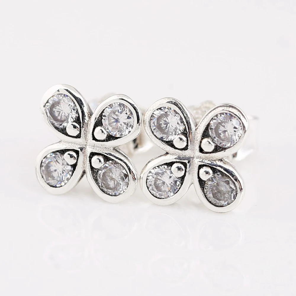 Серьги-гвоздики из стерлингового серебра 925 пробы с классическими пожеланиями и