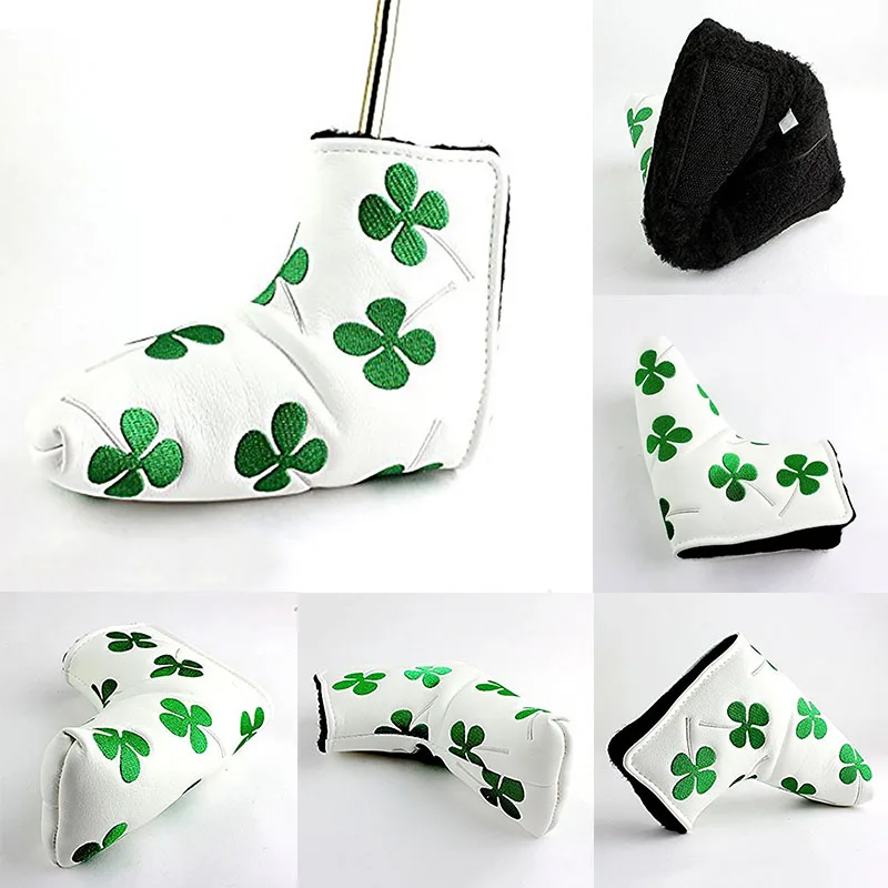 

Golf Putter Head Cover Headcover For Odyssey Scotty Cameron Ping Blade New Golf embroidered four-leaf clover Club Heads