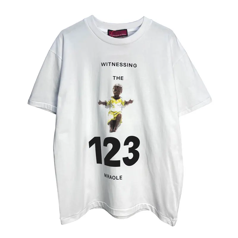 

Футболка мужская оверсайз с круглым вырезом, Повседневная Свободная уличная одежда, детская хлопковая рубашка с короткими рукавами и надпи...