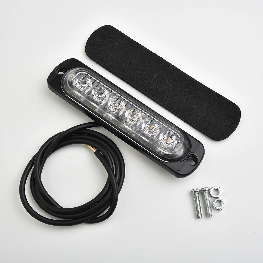 

10pcs Set Auto Car 6 LED Lights DC 12V-24V 18W SUV Bulbs Amber Hazard Warning Exterior Accessories Flash Strobe Lamps