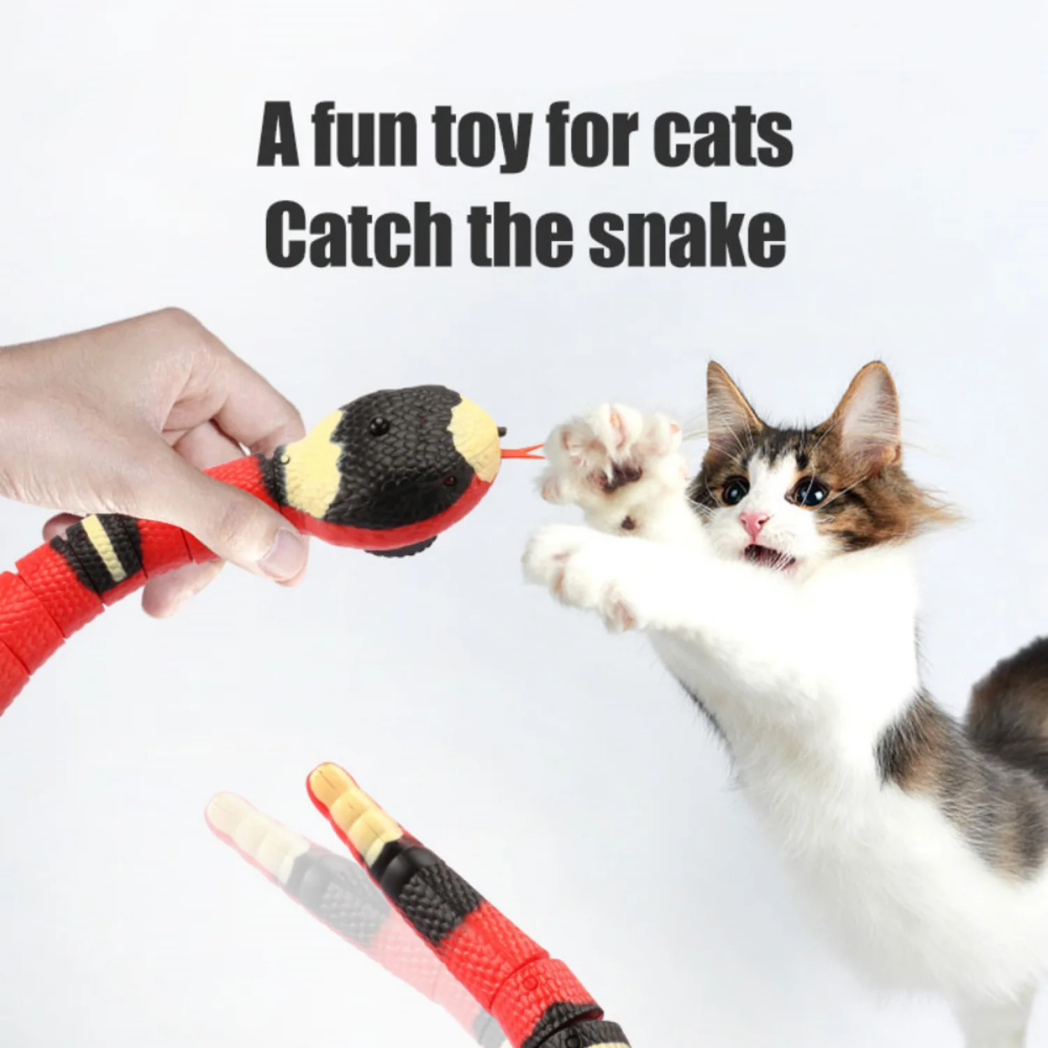 

Electric Snake Interactive Toys Creative Smart Sensing Cat Toys USB Charging Teasering Toys for Cats Dogs Pet Cat Accessories