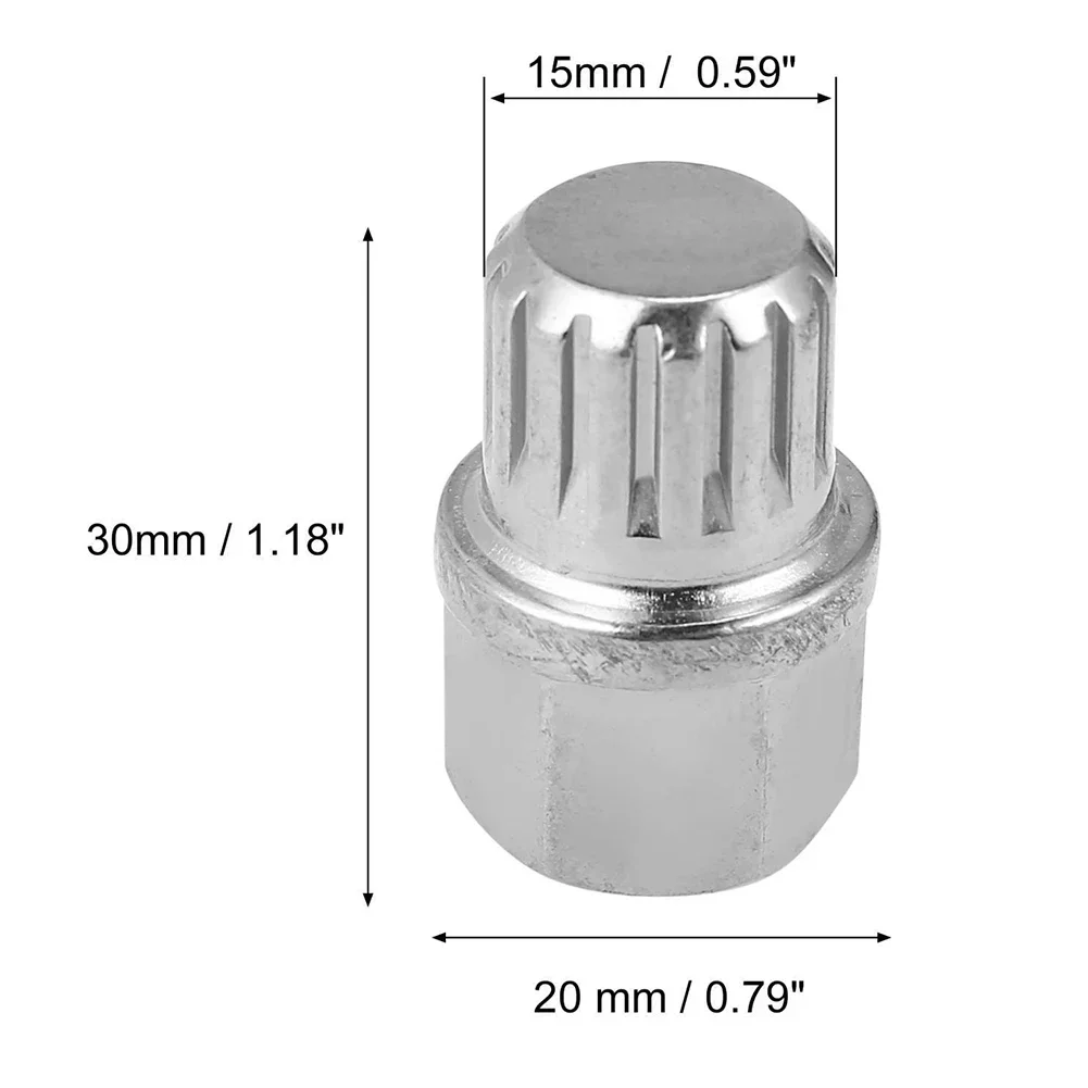 Сталь 11/15PT Твердая автоматическая противоугонная стопорная гайка для колес Это