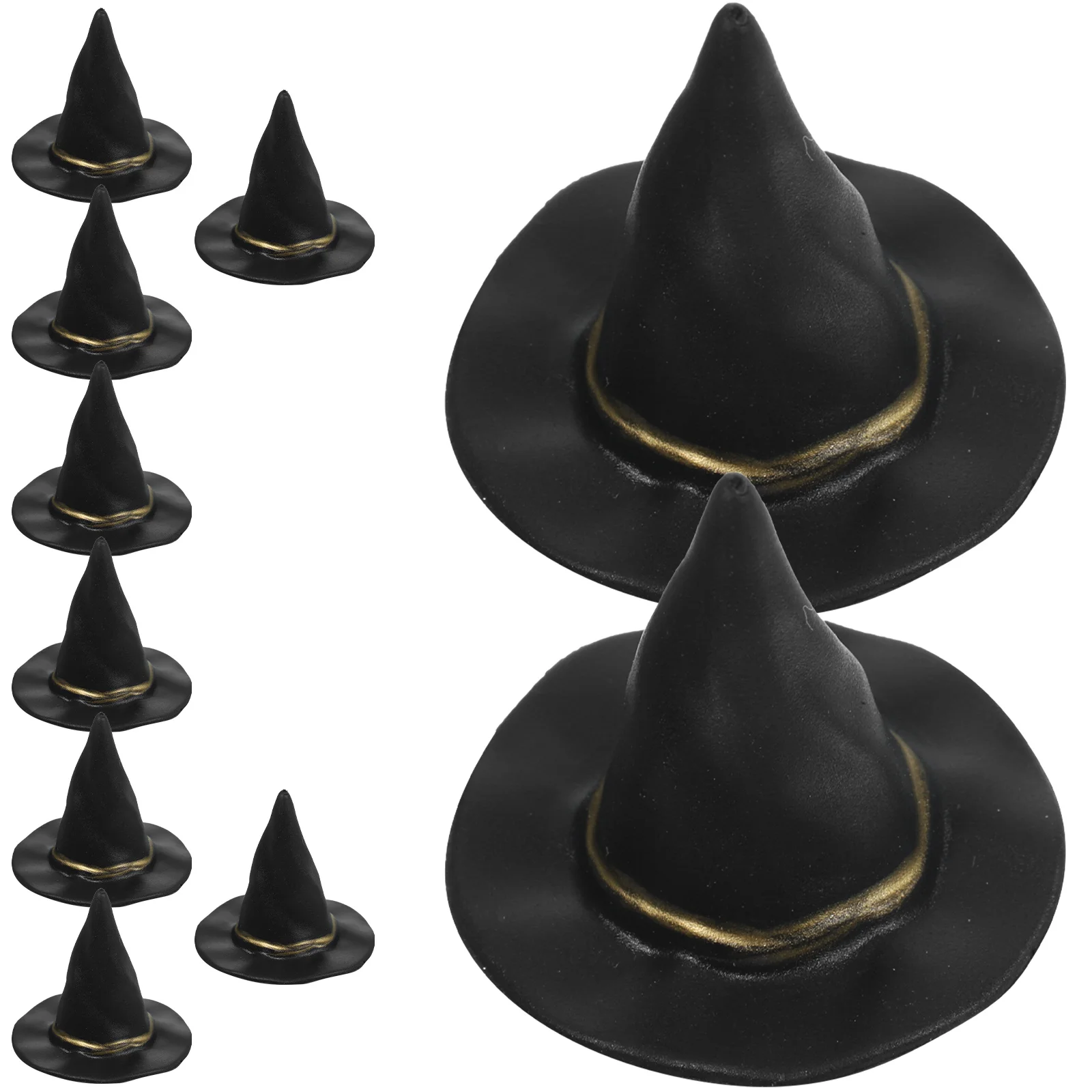 

10 Pcs Mini Hat Witch Miniature Craft Items Hats Crafts Small Decoration Plastic Tiny Cake Decorating