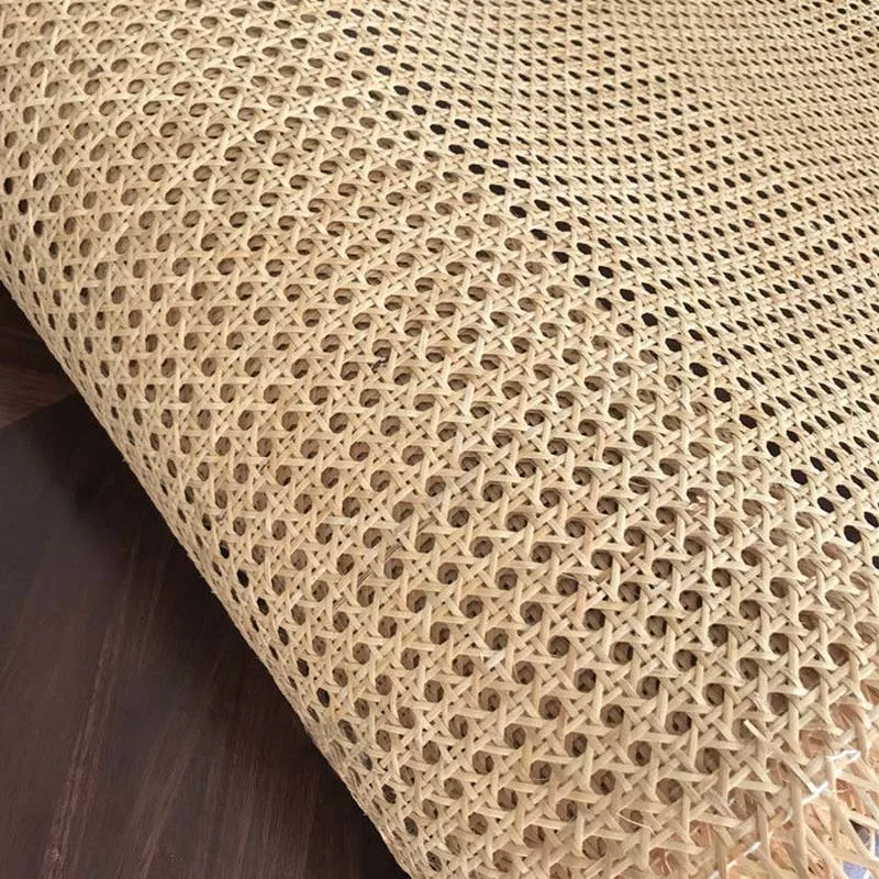 

1-6 Meters Natural Indonesian Rattan Cane Webbing Roll Handmade Weaving Hollow Octagonal Mat Material For Furniture Chair Decor
