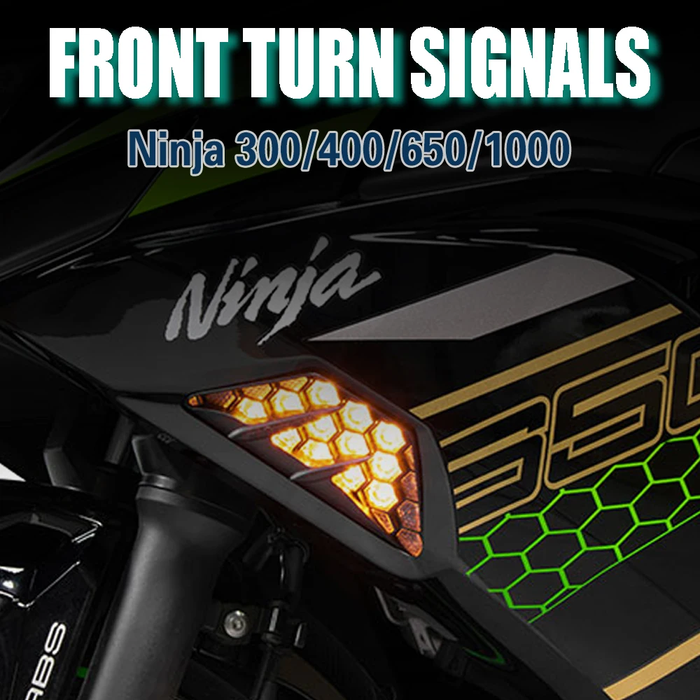 

New Front Turn Signals Light Turning Lamp For Kawasaki ZX6R ZX-6R Ninja 300 400 650 1000 Ninja300 Ninja400 Ninja650 Ninja1000