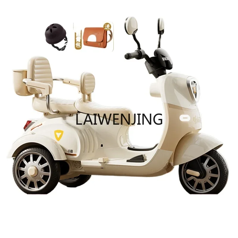 HLZ electric motorcycle tricycle can seat charging double remote control car