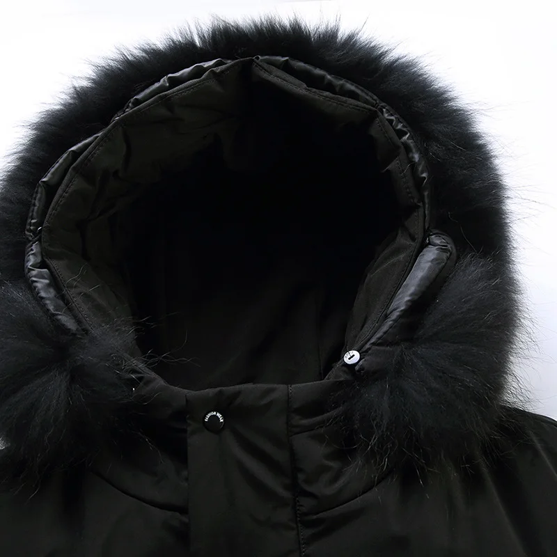 2022 New Men Fashion Long White Duck Hooded Down Parkas Plus Size 4XL 5XL Men's Thickened Down Jacket -30 Winter Warm Down Coat
