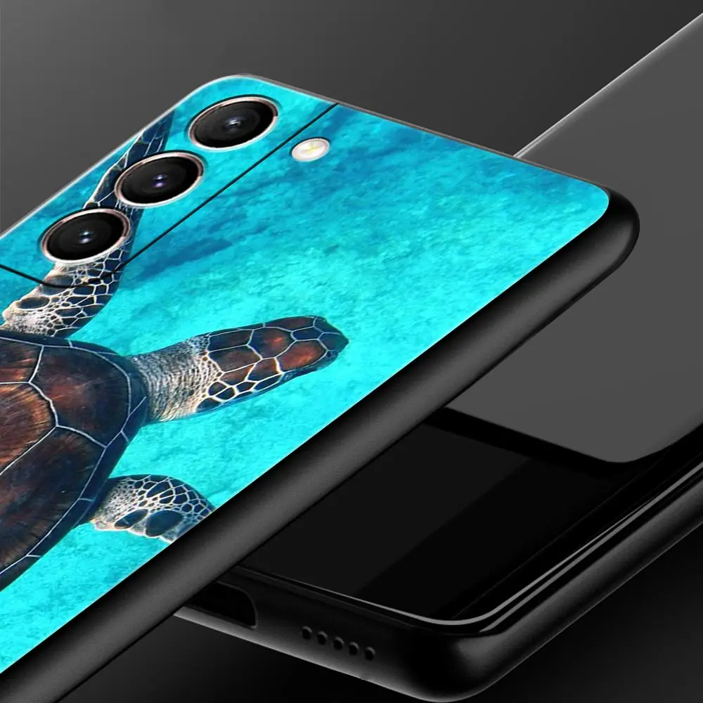 Фото Милый мультяшный морской черепаха океан синий чехол для телефона Samsung Galaxy S24 S23 S22 Ultra S20 S21 FE 5G S10 S9 Plus S10E S8 S7 Cover №3