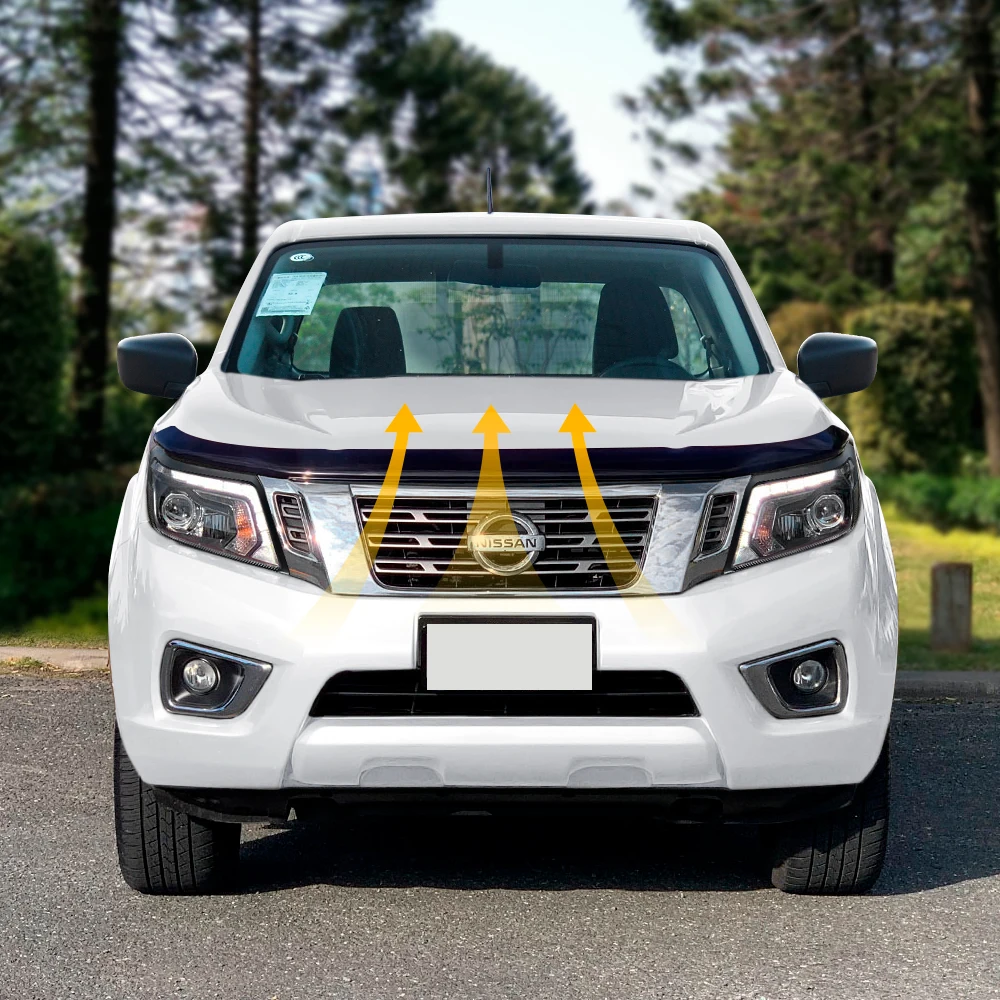 Матовая черная защита капота для Nissan Navara NP300 2014 2015 2016 2017 2018 2019 2020