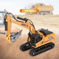 huina 1811 160 metal alloy drill excavator truck car model engineering vehicle toys for boys children gift