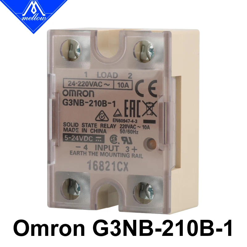 

Mellow Genuine Omron G3NB-210B-1 DC5 24V Solid State Relay (SSR) For Voron 2.4 Trident VzBot 3D Printer