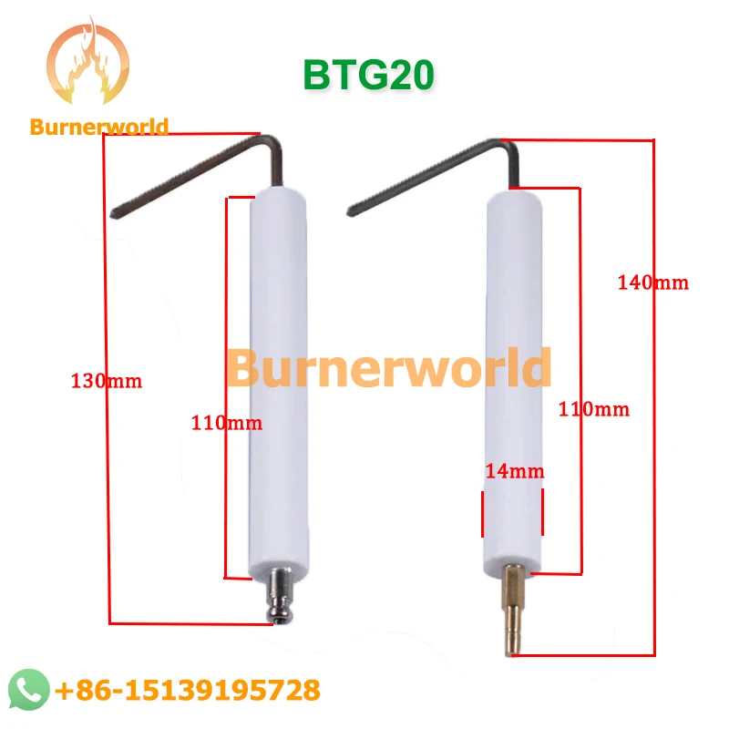 Фото Газовая горелка Baltur BTG11 BTG15 BTG20 BTG28 Электрод зажигания Ионный зонд горелки Baltur Электрод горелки и зонд обнаружения пламени №2