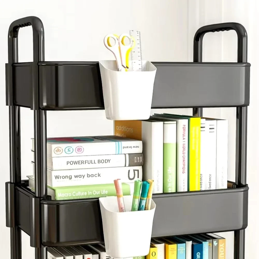 Тележка для хранения книжной полки мобильная кухонная тележка многослойные