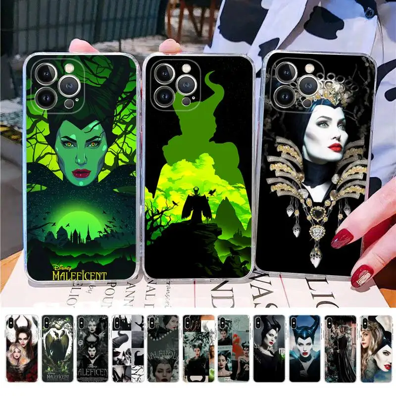 

Disney Maleficent Phone Case For iPhone 14 11 12 13 Mini Pro XS Max Cover 6 7 8 Plus X XR SE 2020 Funda Shell