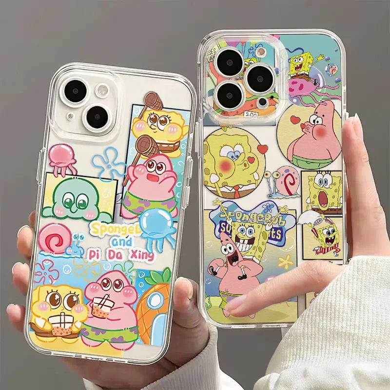 Мультяшный S-губка кронштейн чехол для телефона Xiaomi Redmi Note 13 12 12C 11 10 10C 13C 10s 9 9s 9A 9T 9C 8