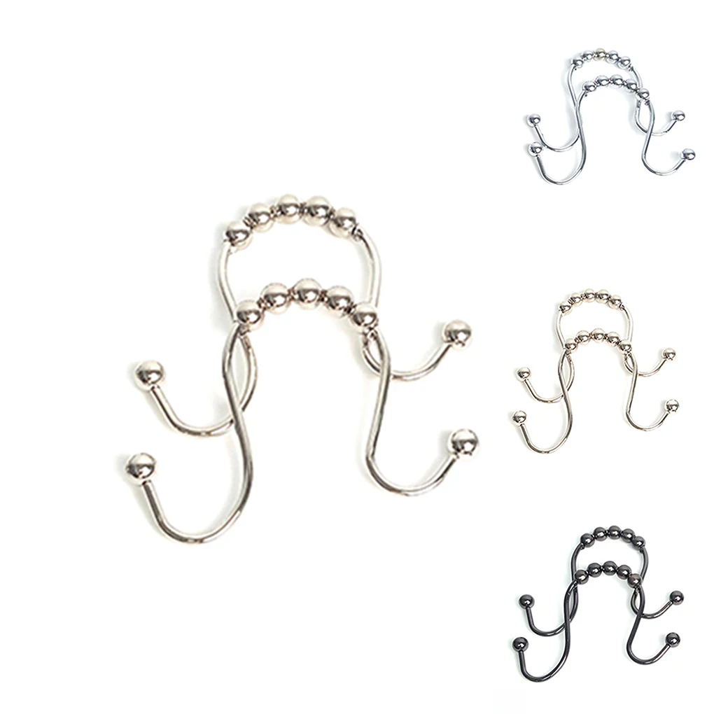 

12 шт., занавески для душа из нержавеющей стали