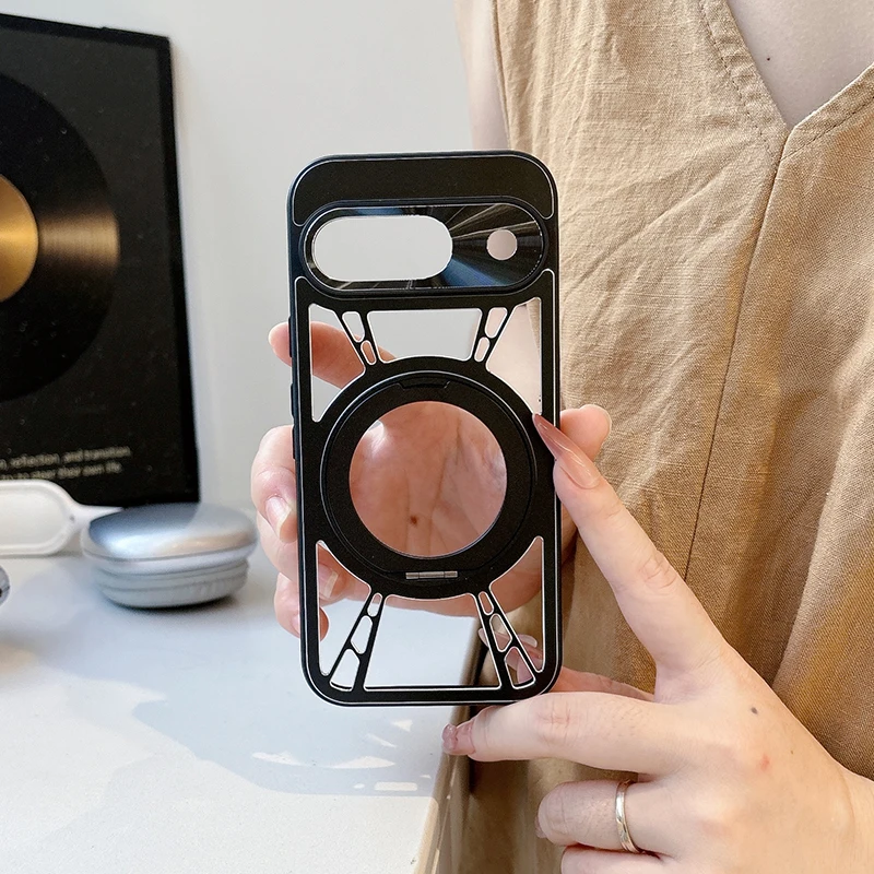 Металлический магнитный чехол для Google Pixel 9 Pro XL, 9 Pro, 9A, 9 с вырезами для отвода тепла, MagSafe, полная защита камеры, Fundas (art.: 3920dbbda6b40) - 3920dbbda6b40