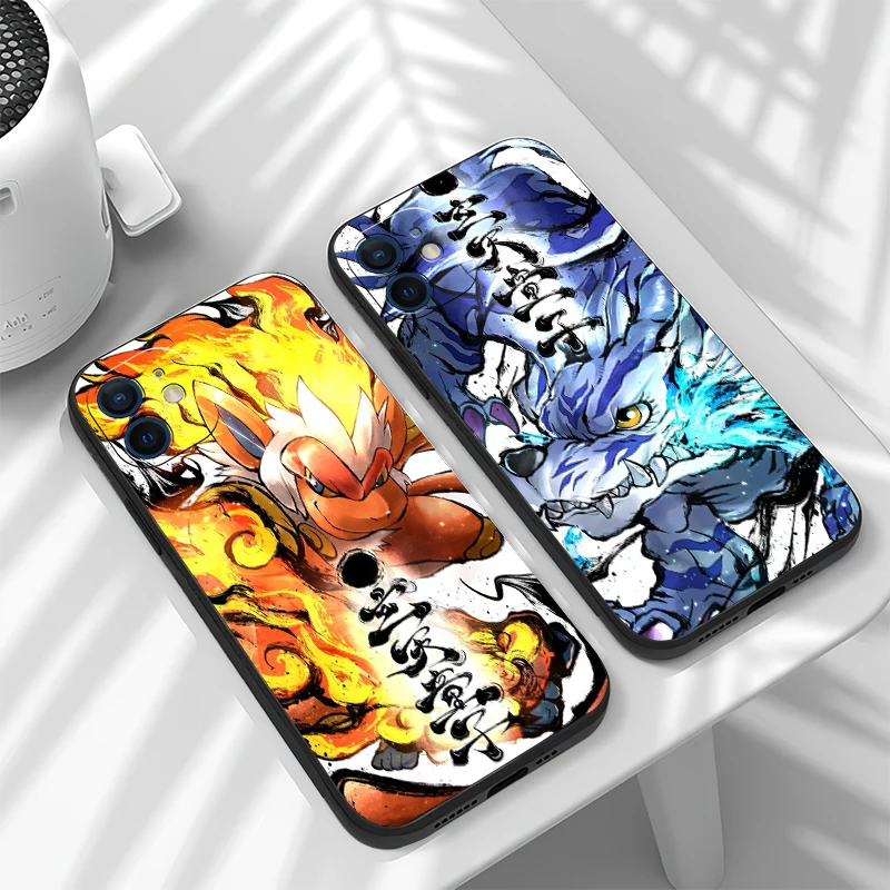 

Digimon Anime Funda Phone Case For iPhone 11 13 12 Pro Max 12 13 Mini X XR XS MAX SE 2020 7 8 6s Plus Celular Shockproof Soft
