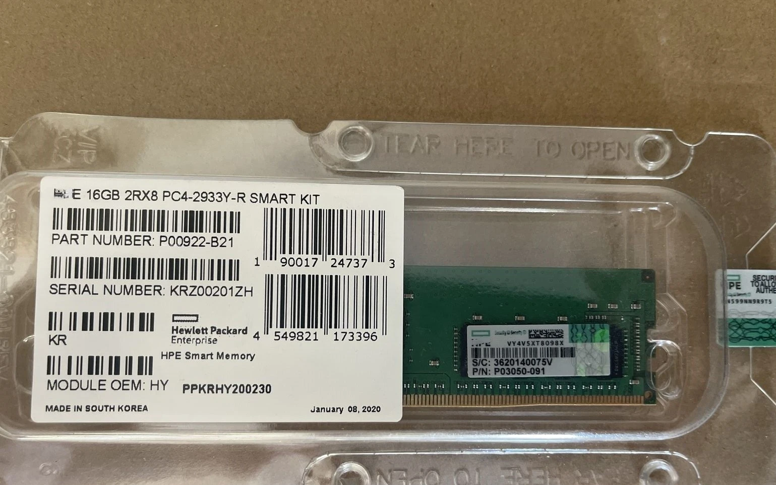 

Оперативная память P03050-091 16G P00922-B21 2RX8 REG