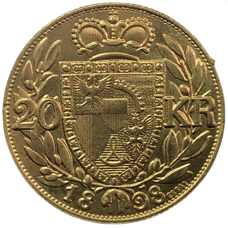 

Копия монеты 20 крон Иоганн II 1898 года из металла