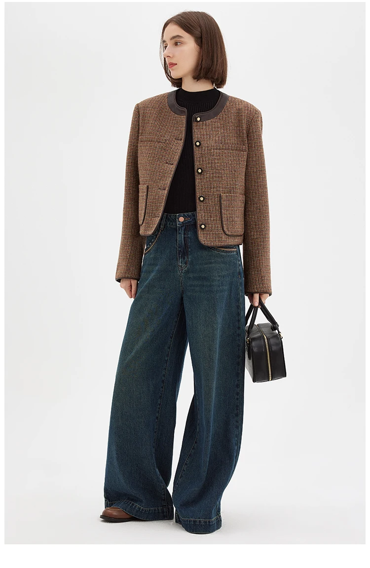 Рисунок 2 - Женская твидовая куртка с круглым вырезом