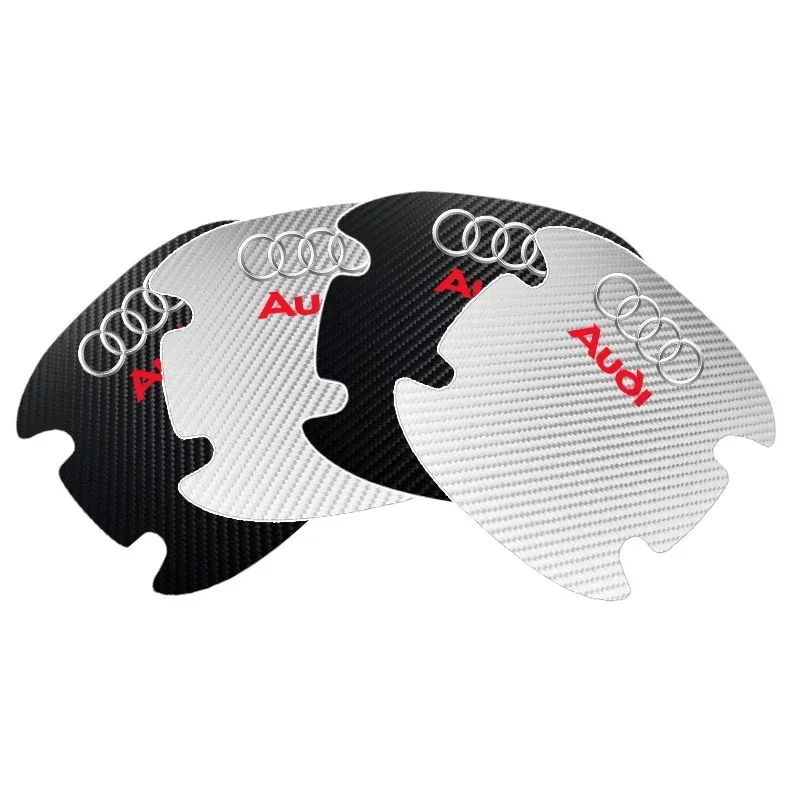 4 шт. защитная наклейка на дверную ручку автомобиля эмблема Стайлинг для Audi B7 B5 B6 B8