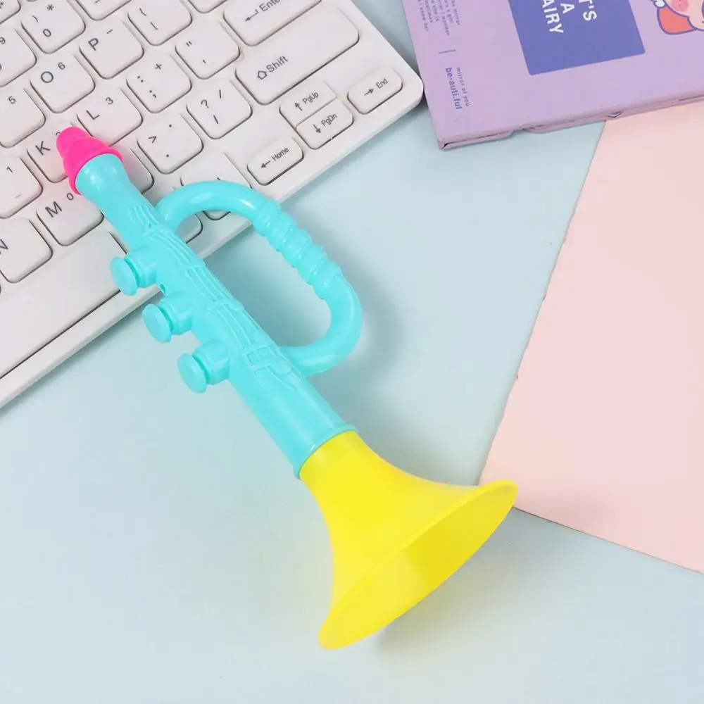 

Musical Instruments 17CM Children Best Gift Colorful Kids Trumpet Baby Horn Toy Plastic Trumpet Baby Music Toys
