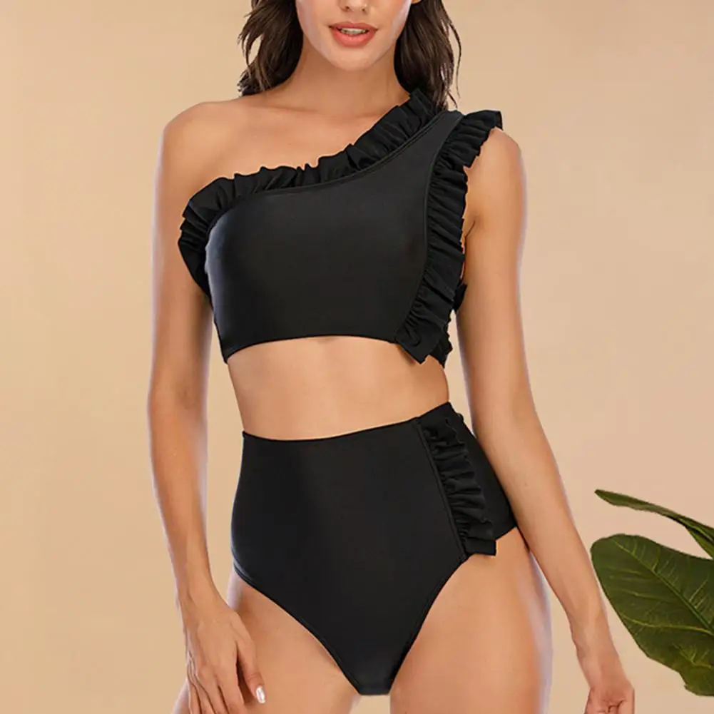 

2 шт./компл. популярное бикини с разрезом и открытыми плечами, женский купальник, бикини без рукавов с разрезом