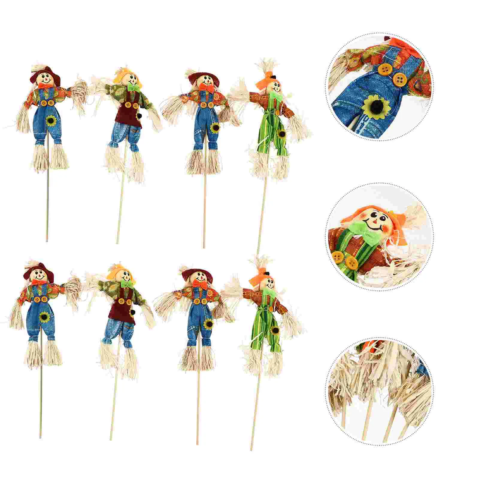 

8 Pcs Jack Scarecrow Decoraciones Para Salas De Casa Scarecrow Decoration Cupcake Pastoral Scarecrow Rural Scarecrow Fall Decor