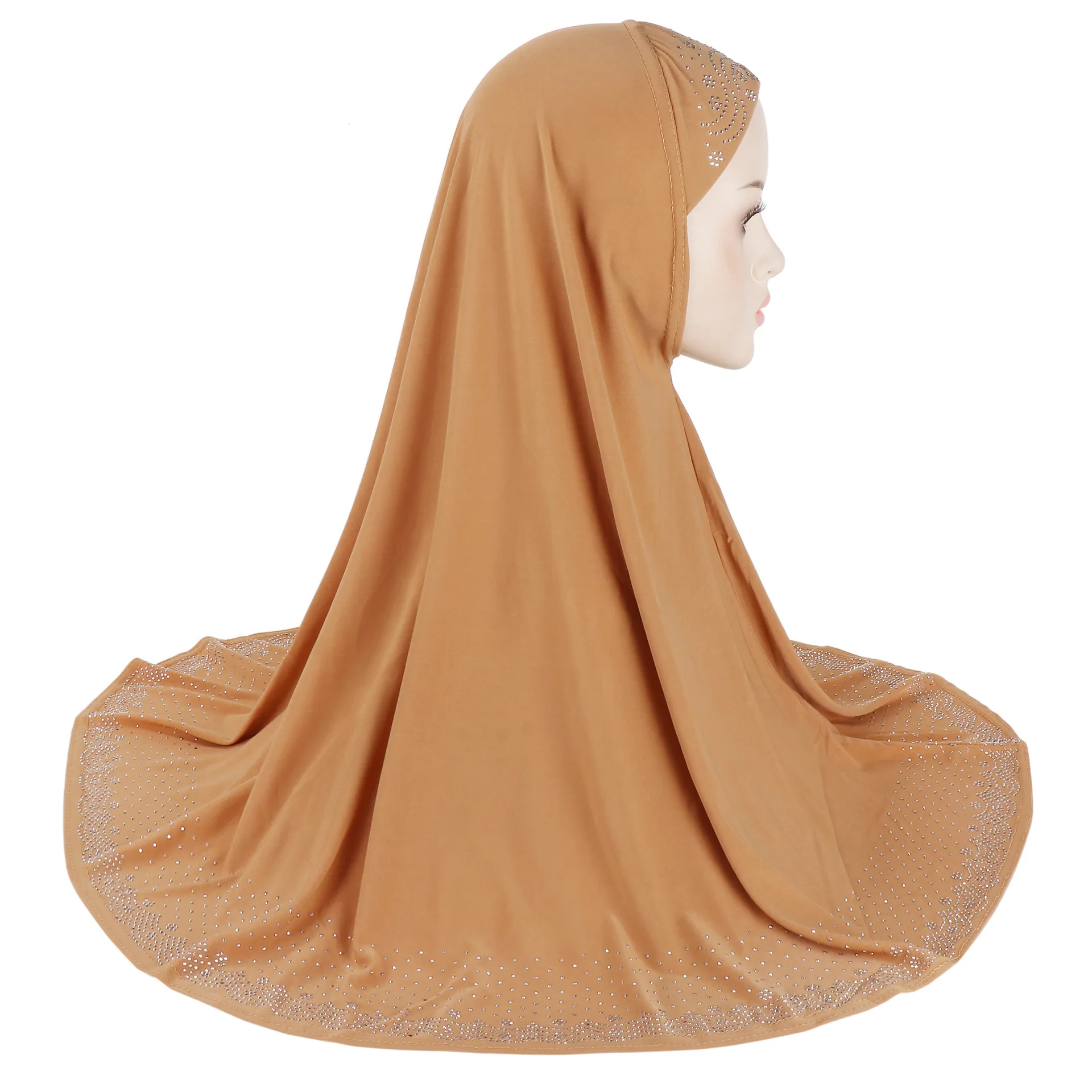 Высококачественный цельный женский мусульманский хиджаб Amira платок готовый к