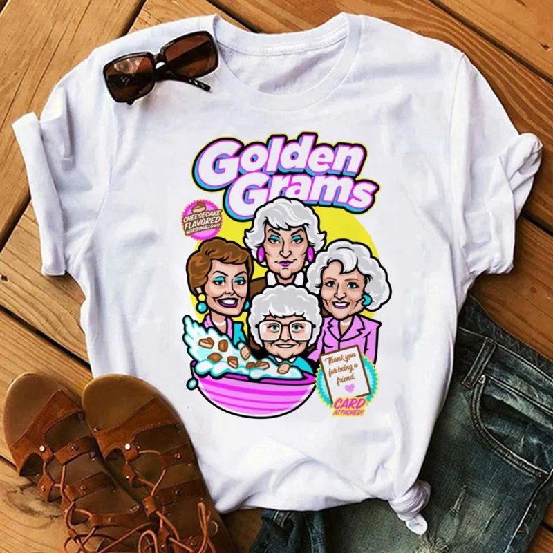 the golden girls t-shirt summer top men y2k funny japanese 2022 graphic t-shirt clothes vintage