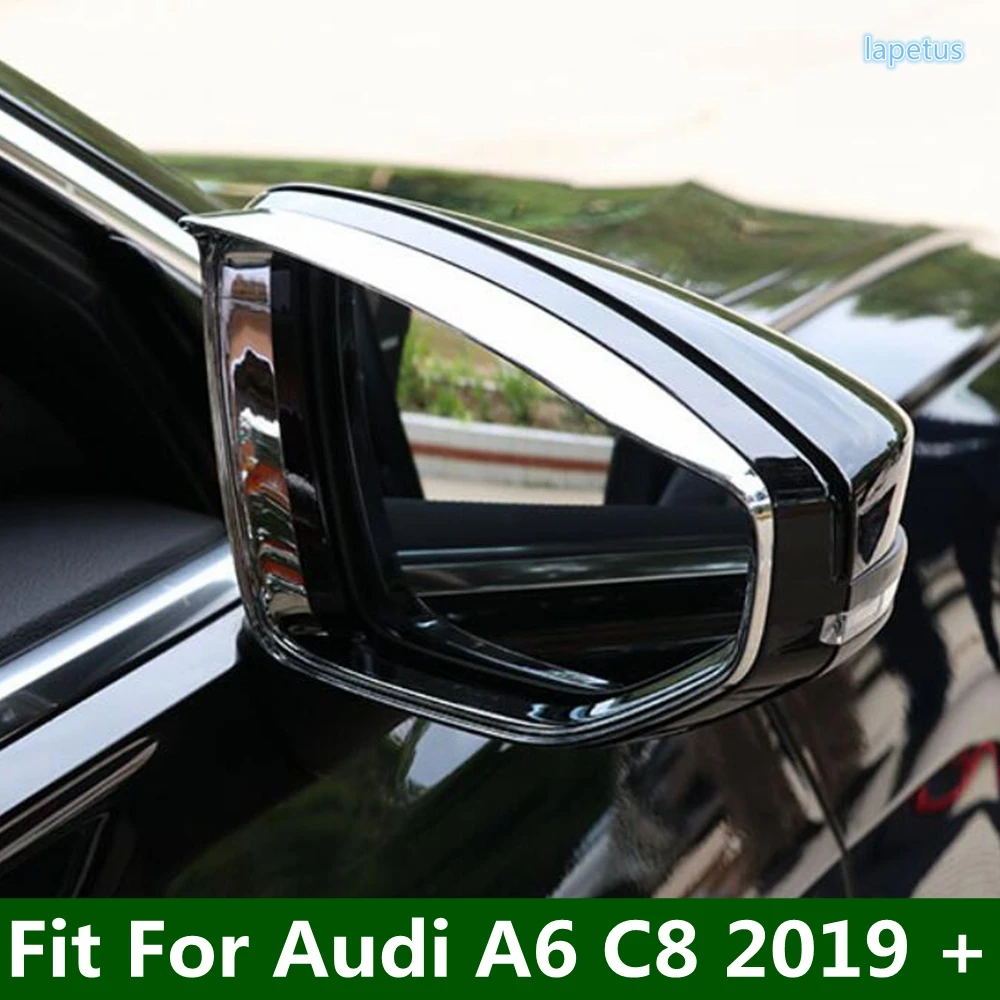

Chromium Door Side Wing Rearview Mirror Cover Eyebrow Shield Trim Car Styling Accessories 2PCS Fit For Audi A6 C8 2019 - 2022