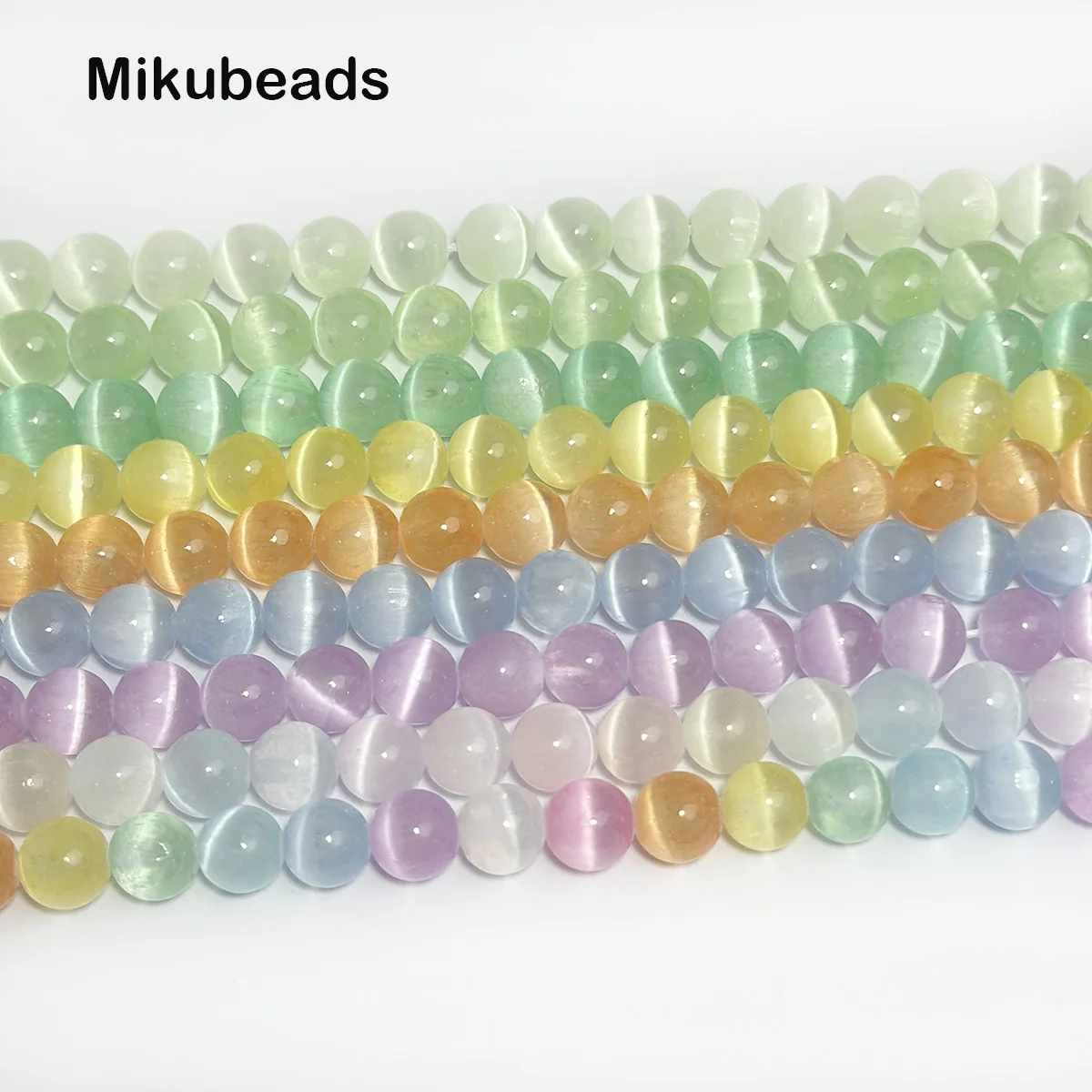 Натуральный окрашенный цветной селенит кальцит 8 мм