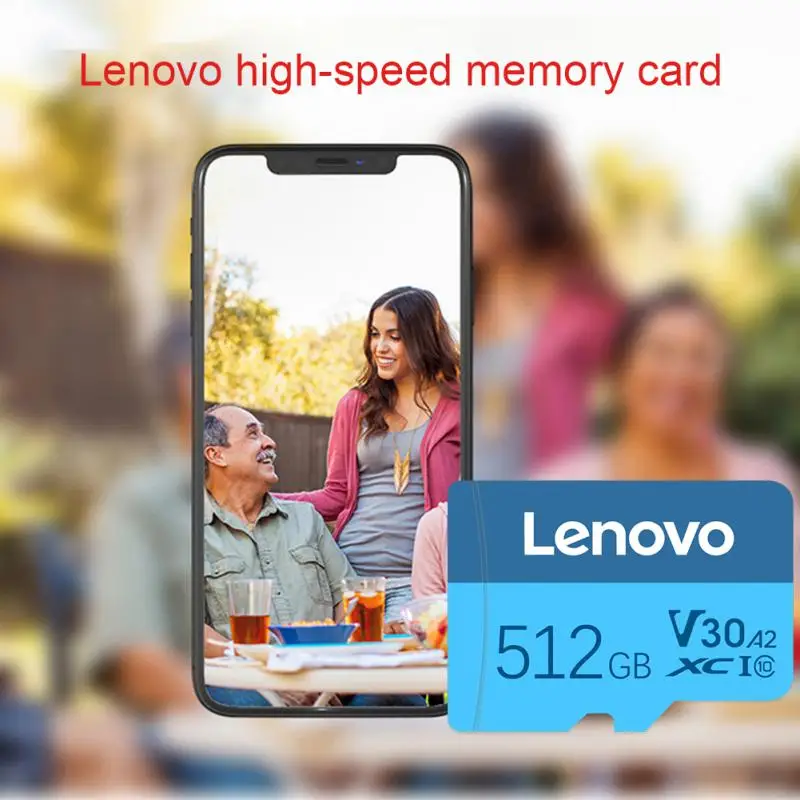 Lenovo Micro Memory SD Card 128 ГБ 256 512 SD-карта SD/TF Flash 2 ТБ для камеры телефона