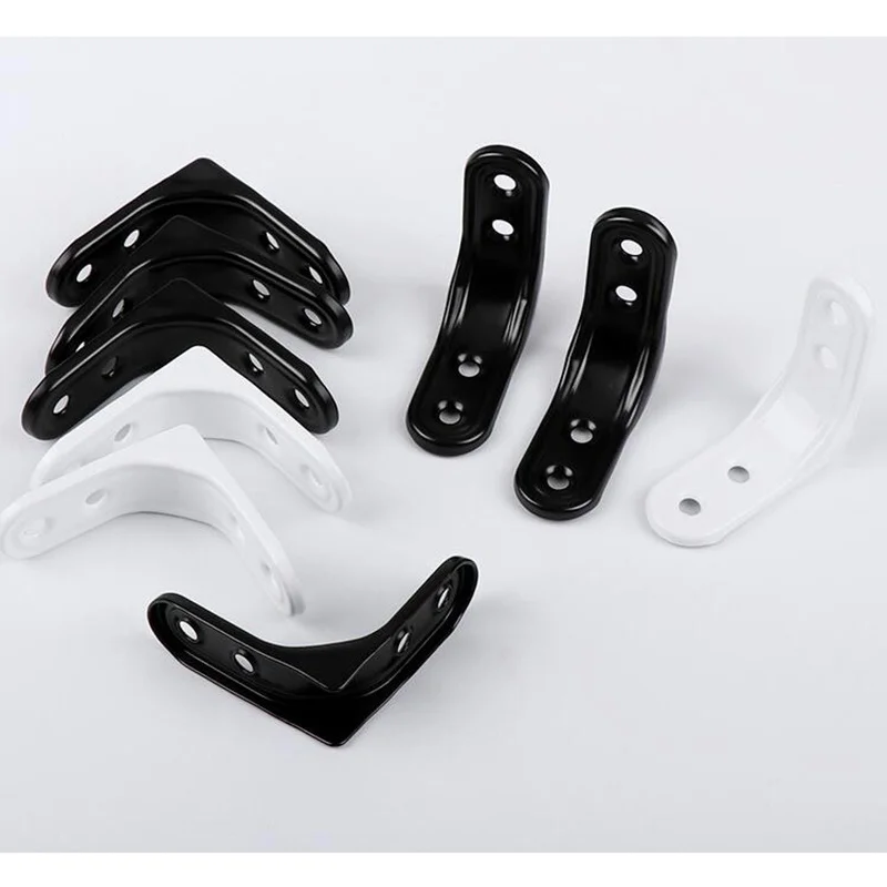 

4pcs 90 Degree Right Angle Brackets 50x50mm L Shape Corner Brace Bracket Black White Furniture Hardware Brackets for Wood Table