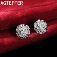 2022 new trendy earrings 100 real 925 sterling silver rose flowers elegant soft winding stud earrings for women jewelry