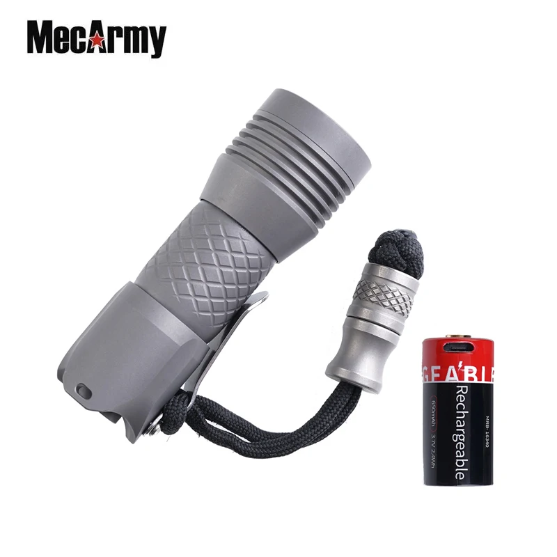 Титановый фонарик для повседневного использования MecArmy PS16 Max 2000 люмен 4