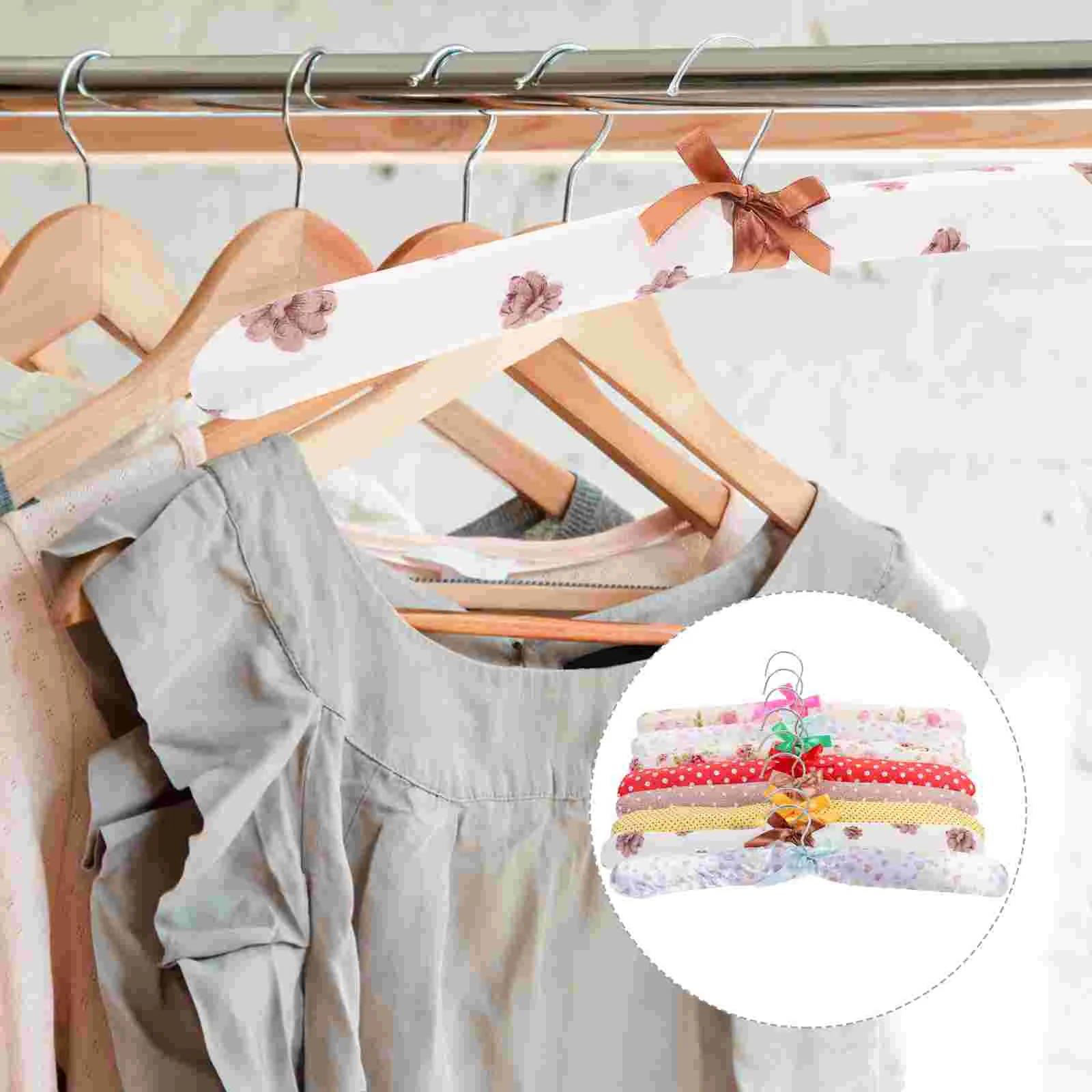 

Hangers Clothes Hanger Padded Coat Wedding Suit Wood Laundry Satin Cloth Non Clothing Wooden Dress Sweaters Closet Sweater Rack