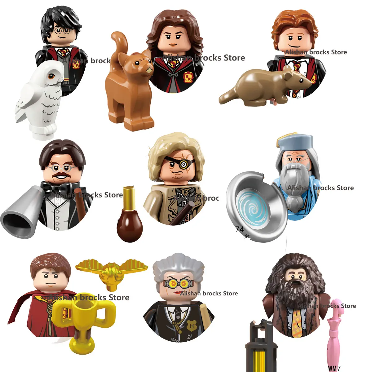 

WM6040 WM6041 WM6045 WM6059 Anime Harri Bricks Potters Mini Action Toy Figures Building Blocks Kids Assembly Toys Birthday Gifts