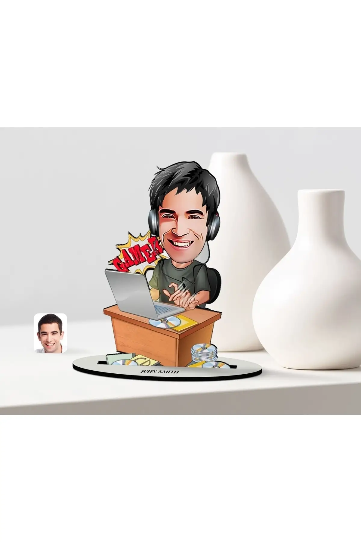 

We Are Getting Married Personally 3d trinkets With Wooden Stand-4