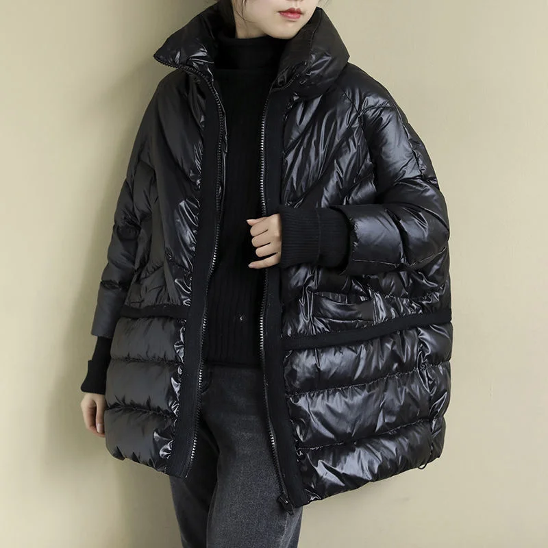 

Модная новая зимняя куртка 90% на белом утином пуху, корейский шикарный Свободный Повседневный пуховик с воротником-стойкой, женские куртки ...