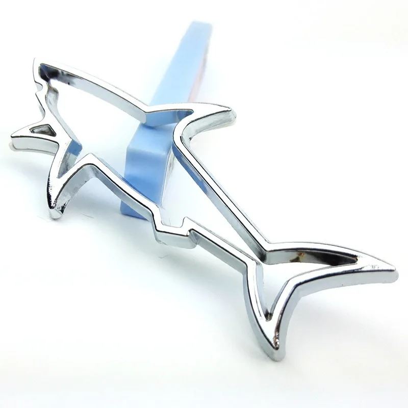 3D металлическая полая наклейка в виде рыбы и акулы, наклейки для стайлинга автомобилей, эмблема с животным, значок, наклейка, автомобильные мотоциклетные боковые украшения, наклейка