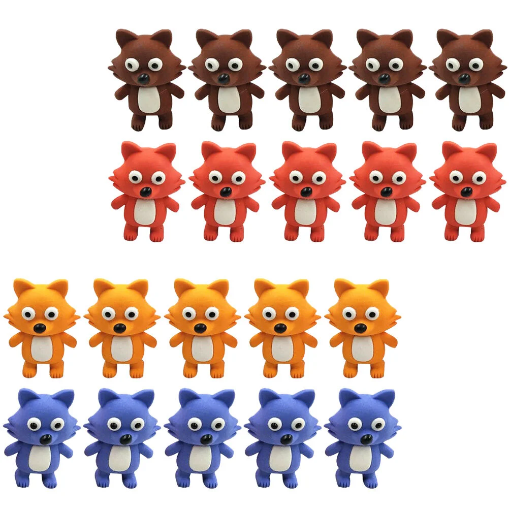 

Desk Plastic Drafting Pencilss Portable Foxes Shaped Decorative Kawaii Household Kids