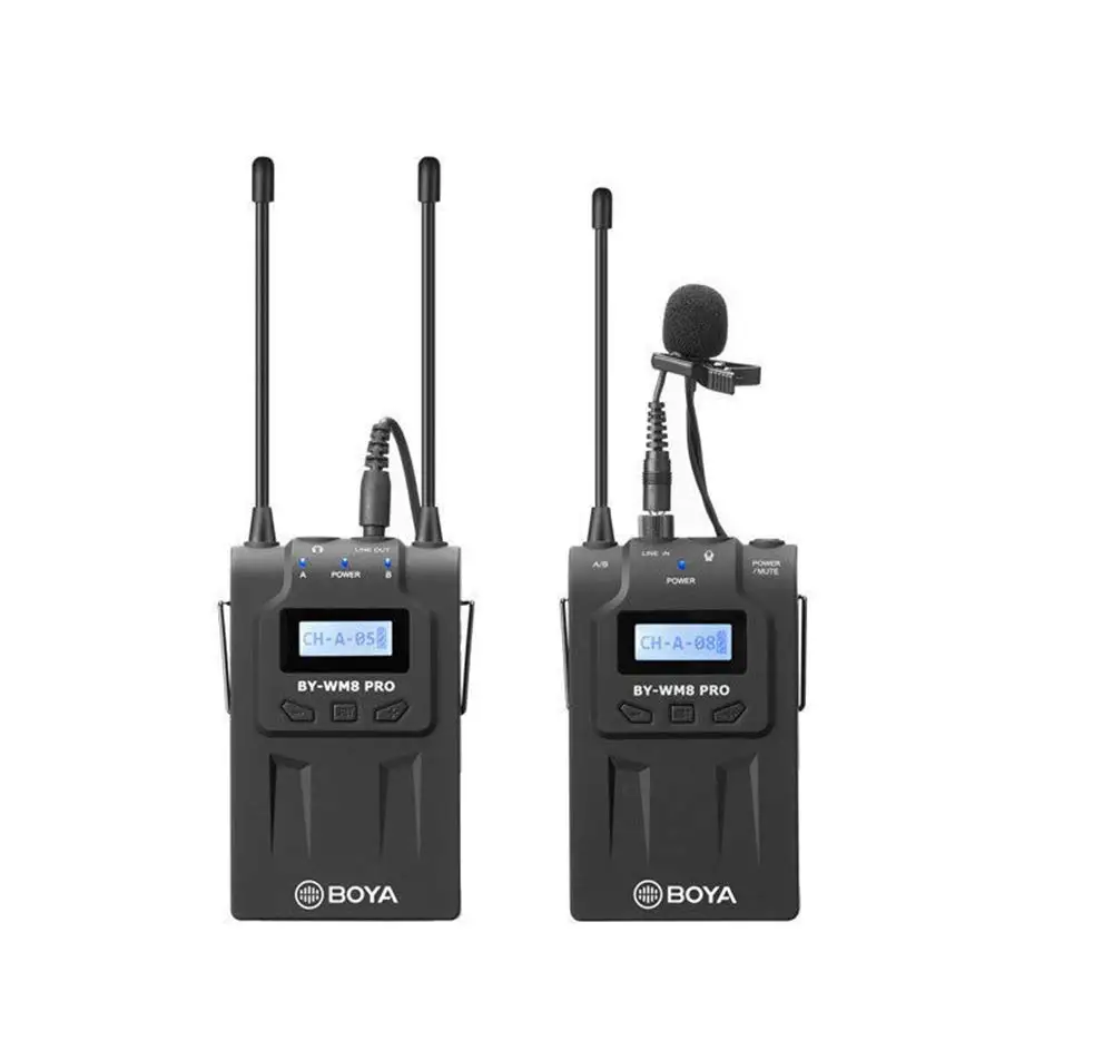 

BOYA by-WM8 Pro-K1 cheap professional UHF wireless camera microphone with 48 Optional Channels