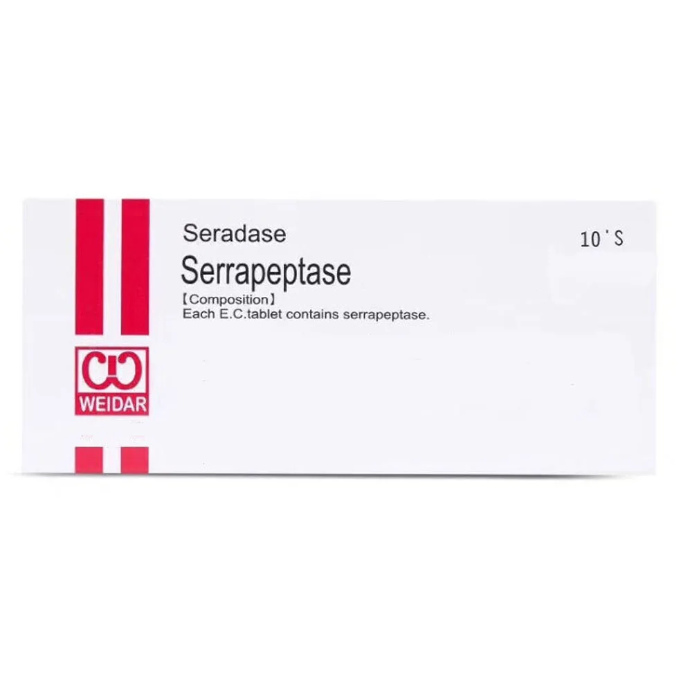 

Serad-ase Serrapeptase Sinusitis Support nasal health 10mg