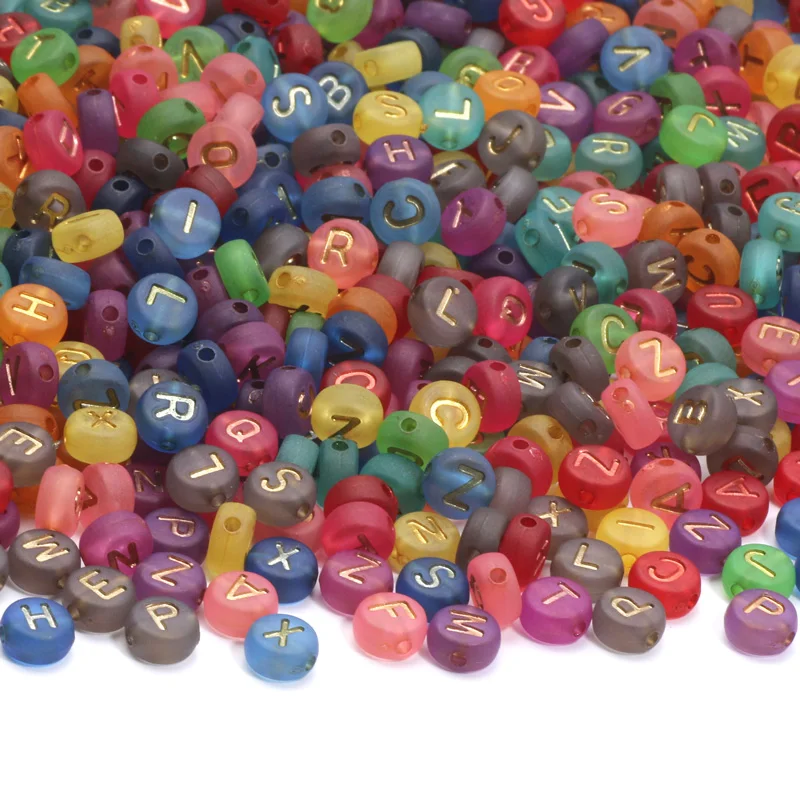 100 шт. акриловые бусины для браслетов ожерелий 7 мм