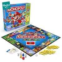 hasbro monopoly board game super mario celebration poster sticker electronic family party table games for kids toys adult gift