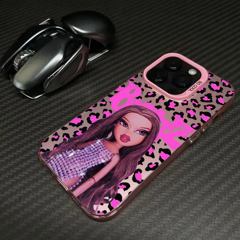 Милый розовый чехол для телефона с изображением кукол Bratz для Samsung Galaxy S26 S25 S24 S23 S22 S21 S20 Note20 FE Ultra Edge Plus 4G 5G, матовый чехол (art.: 3920d9d83e647) - 3920d9d83e647